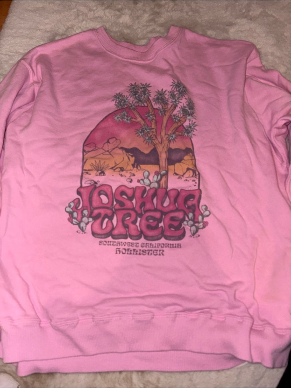 Hollister Pastel Pink Logo Crewneck Sweatshirt